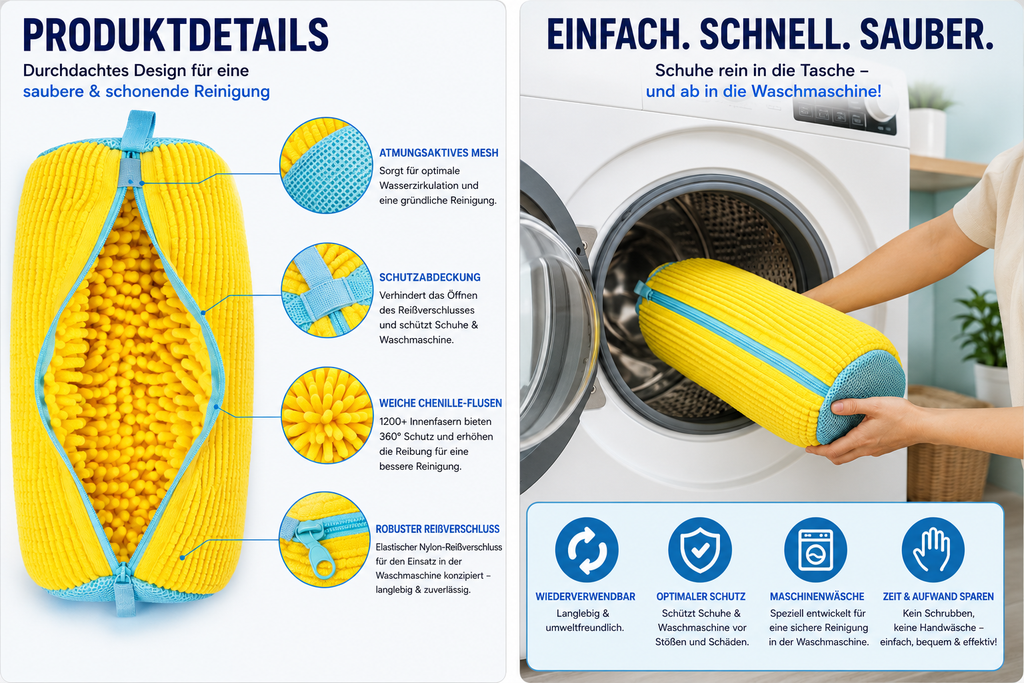 Schuh-Waschbeutel für die Waschmaschine