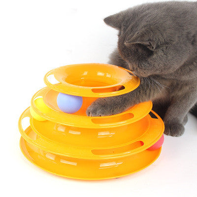 Giocattolo a torre di palline per gatti