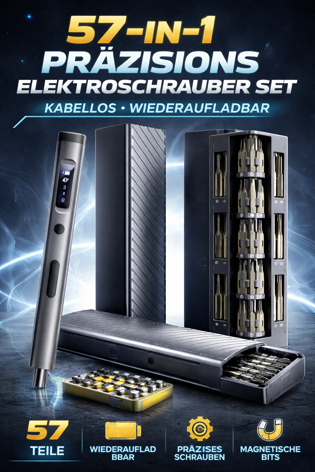 57-in-1 Präzisions Elektroschrauber Set