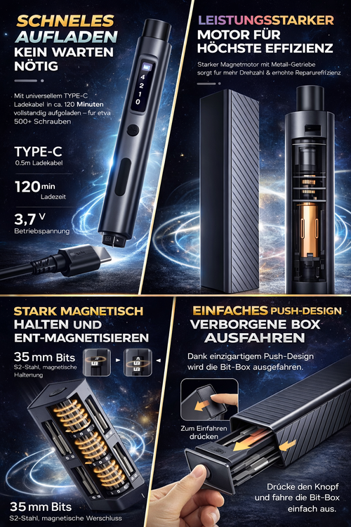 57-in-1 Präzisions Elektroschrauber Set