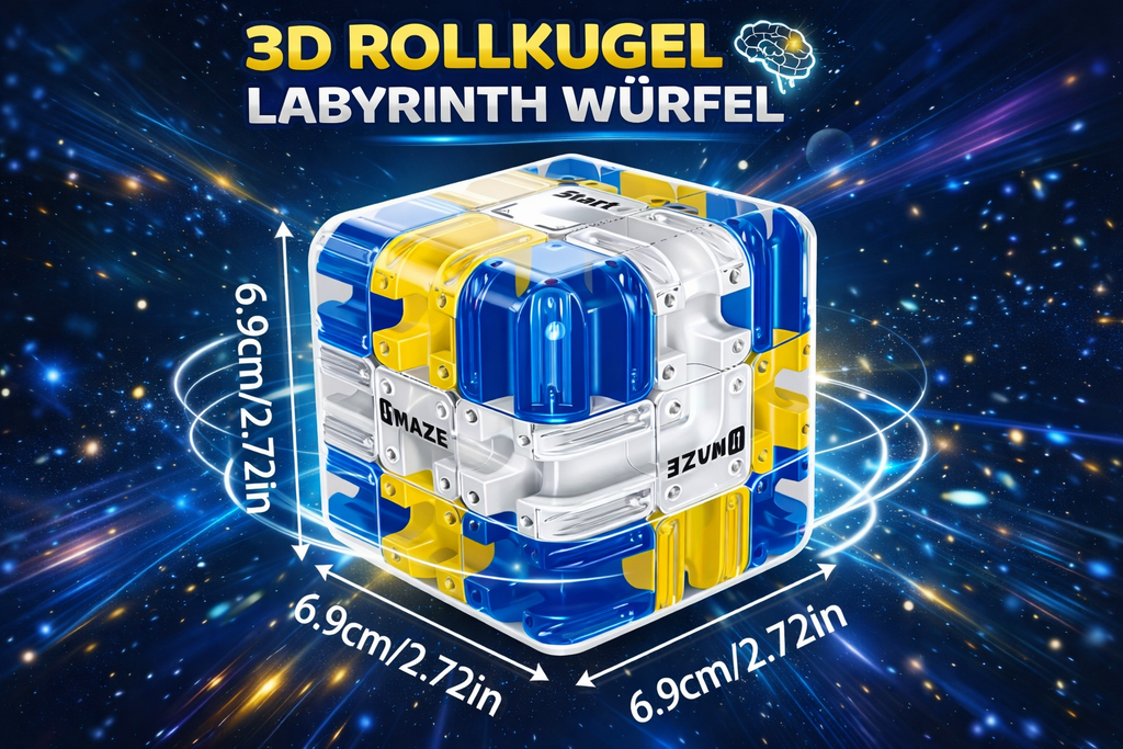 3D Rollkugel Labyrinth Würfel