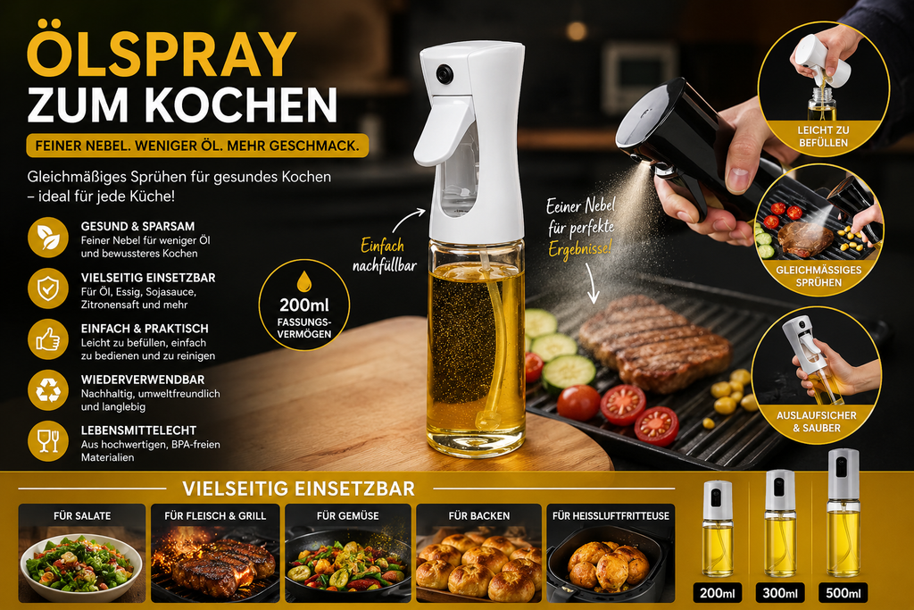 Ölspray zum Kochen