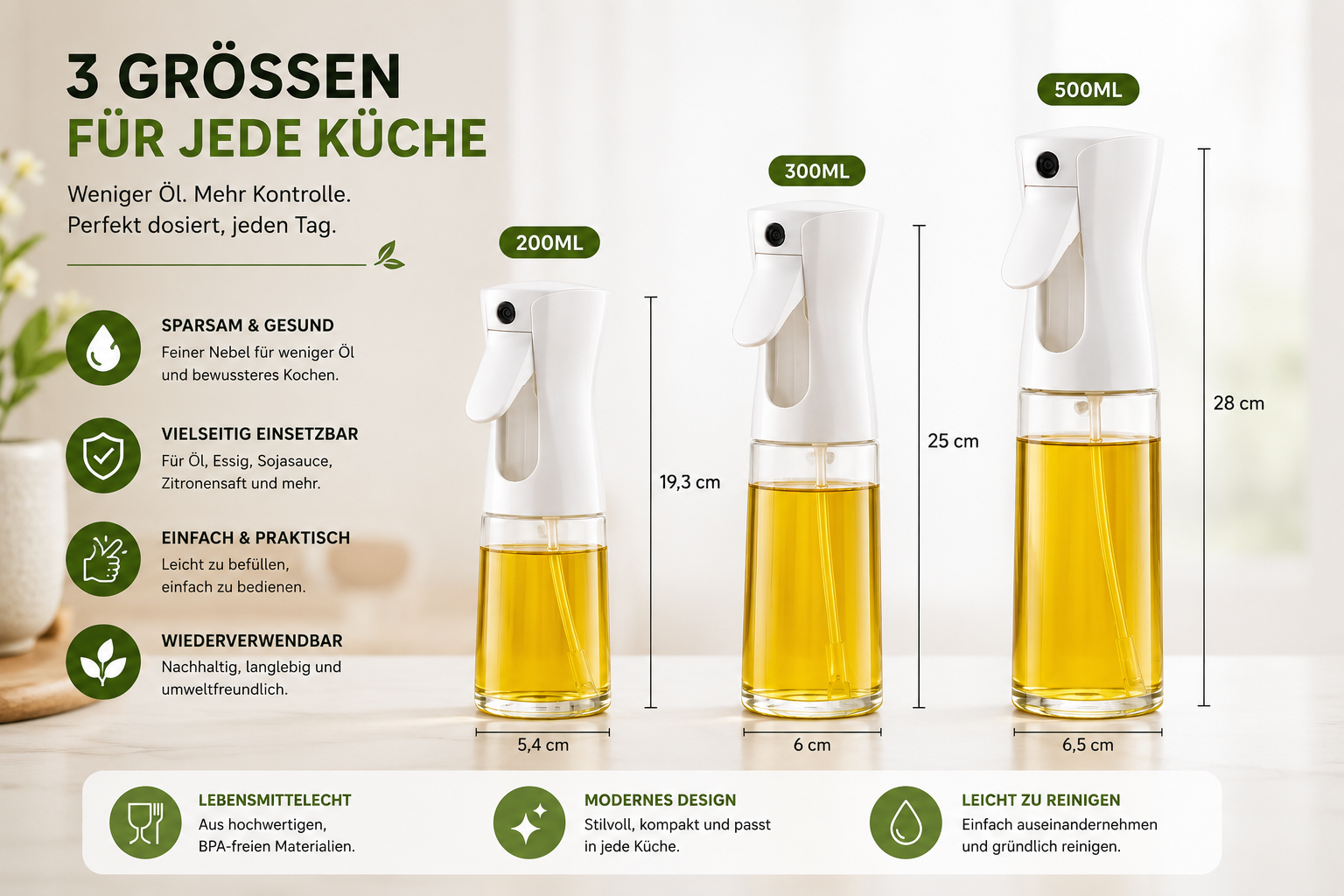 Ölspray zum Kochen