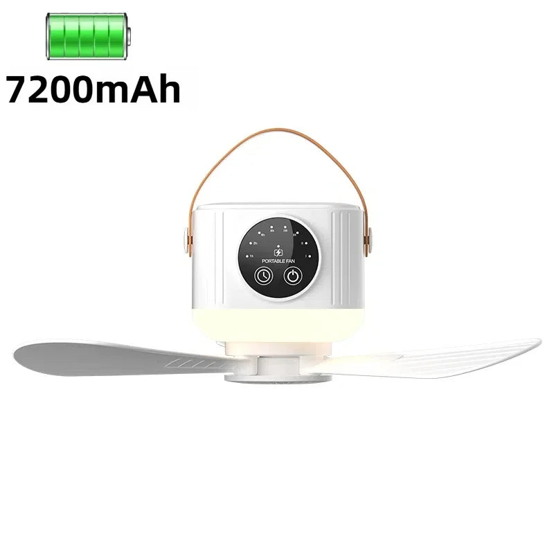 Kabelloser Ventilator mit LED-Licht und USB-C