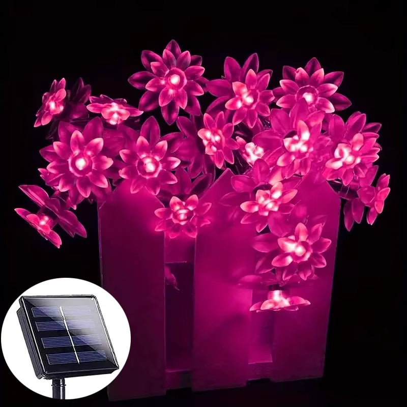 Solar Lotusblumen-Lichterkette