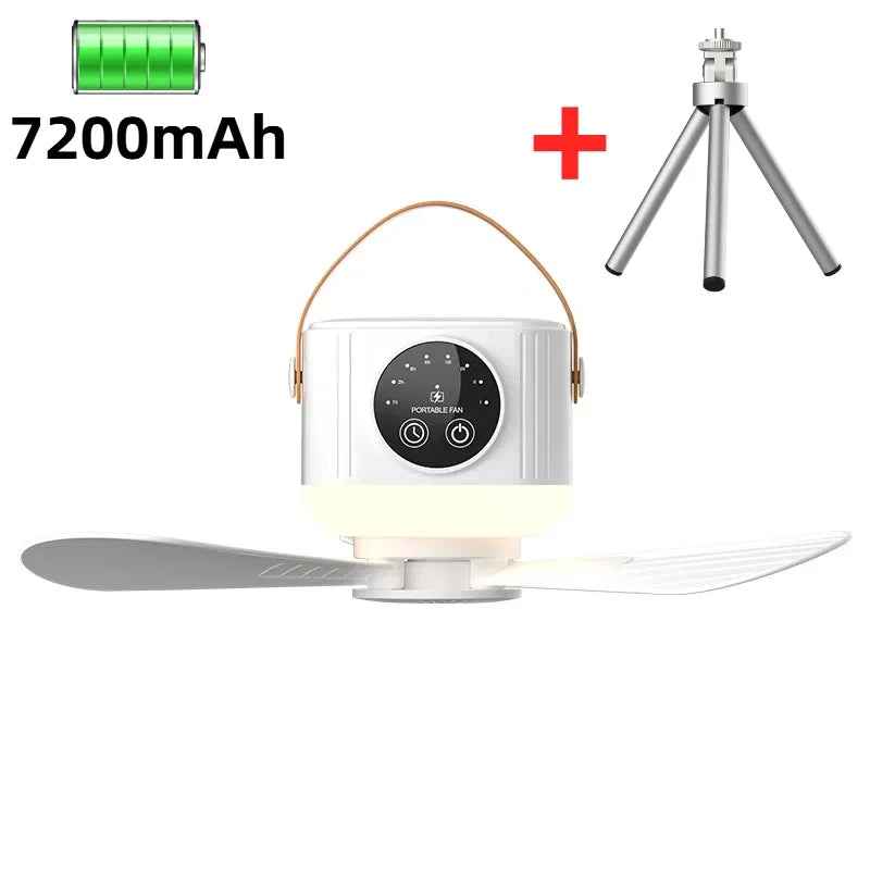 Kabelloser Ventilator mit LED-Licht und USB-C