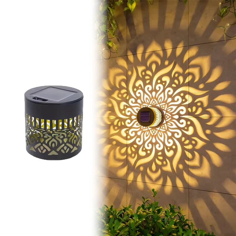 LED Solar - Wandleuchte Mandala
