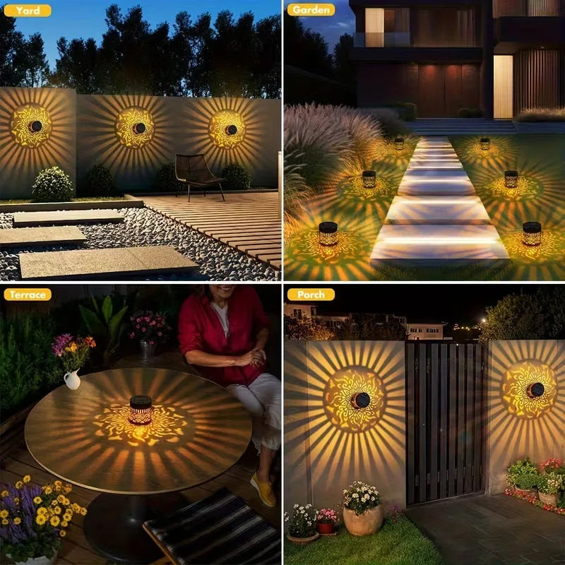 LED Solar - Wandleuchte Mandala