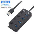 Hub USB 3.0 con interruttori di accensione/spegnimento