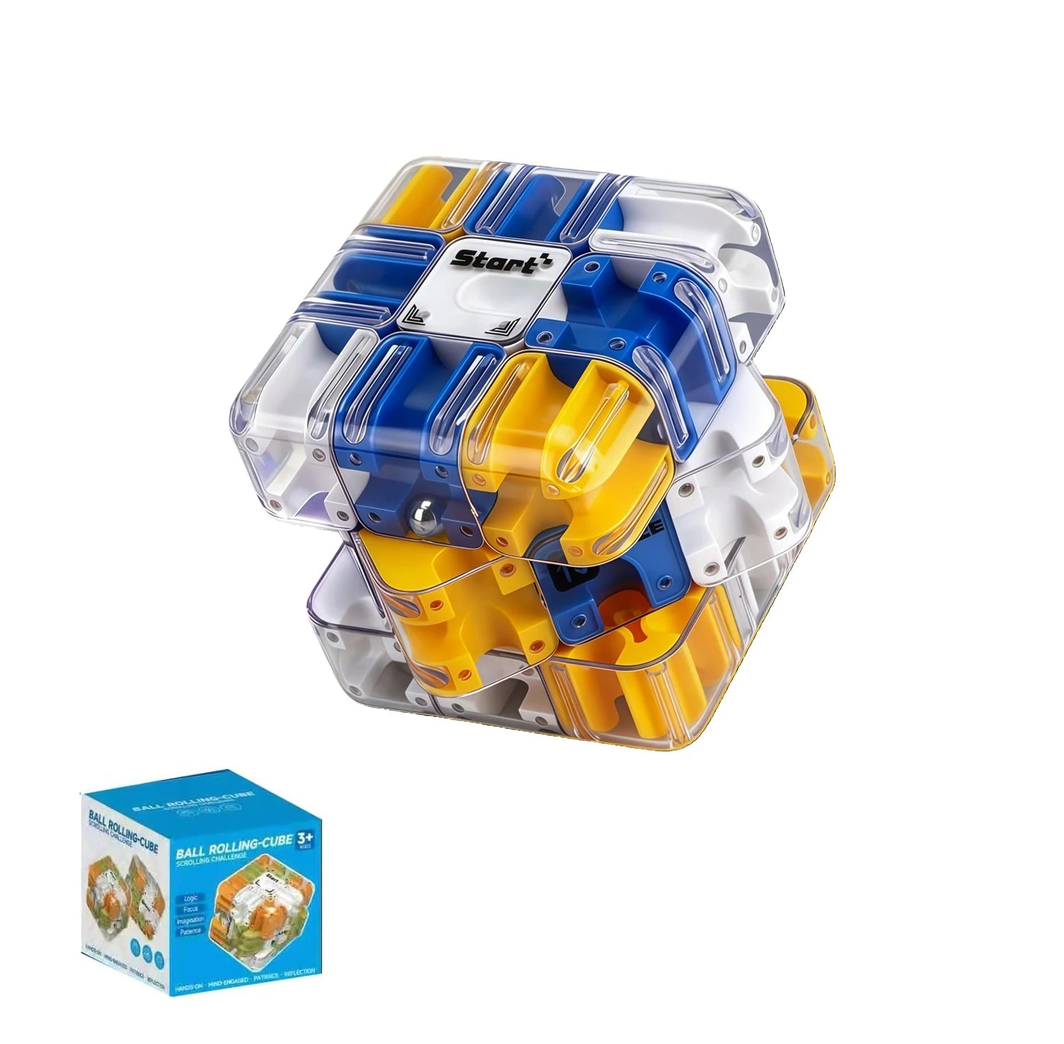 3D Rollkugel Labyrinth Würfel