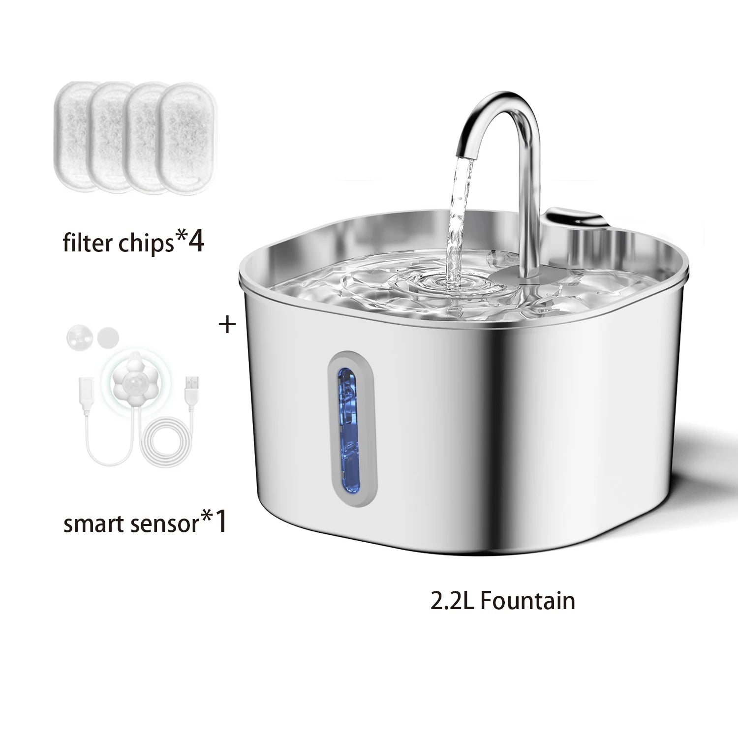 Sensor-Trinkbrunnen aus Edelstahl